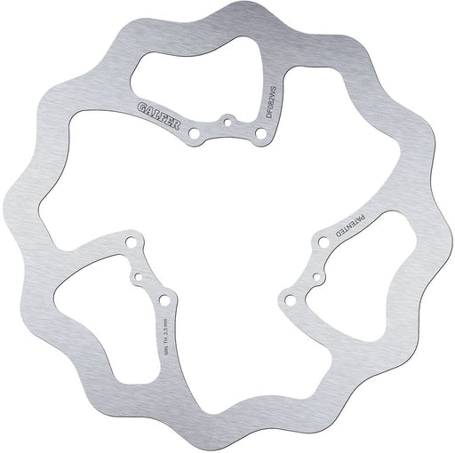Galfer Oversize Wave® Brake Rotor for 2002-2007, 2019-2024 HONDA Silver Solid-Mount Front One Piece (Fixed) High-Carbon Stainless Steel