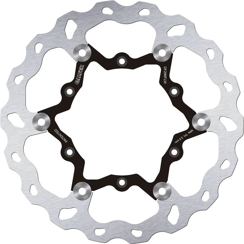 Galfer Brake Rotor for 2020-2026 YAMAHA Wave® Silver Full-Floating Two Piece (Floating) High-Carbon Stainless Steel