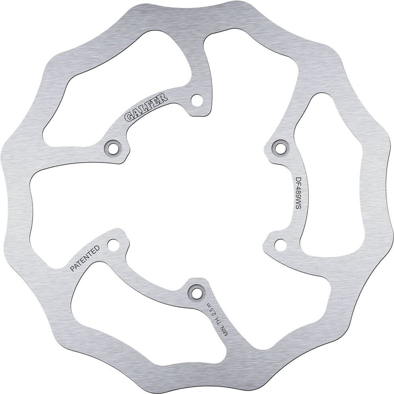Galfer BRAKE ROTOR FIXED WAVE Wave® Silver Solid-Mount Front One Piece (Fixed) High-Carbon Stainless Steel