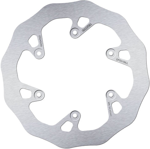 Galfer Wave® Brake Rotor for 2020-2026 YAMAHA Silver Solid-Mount Rear One Piece (Fixed) High-Carbon Stainless Steel