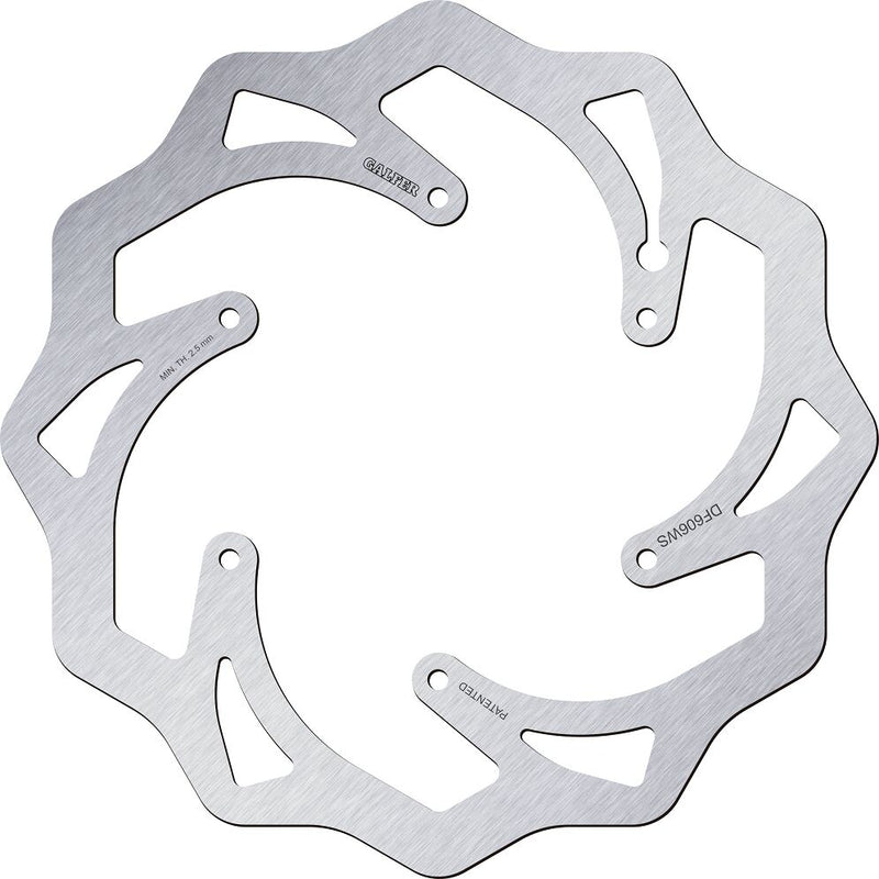 Galfer BRAKE ROTOR FIXED WAVE Wave® Silver Solid-Mount Front One Piece (Fixed) High-Carbon Stainless Steel