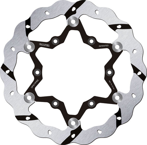Galfer BRAKE ROTOR FLOATING WAVE GROOVED for 2018-2020 GAS GAS Wave® Silver Full-Floating Two Piece (Floating) High-Carbon Stainless Steel