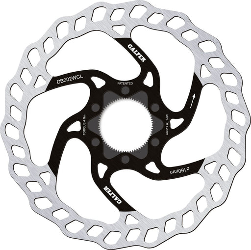 Galfer Fixed Disc Wave® Center-Lock Brake Rotor Black Silver Stainless Steel