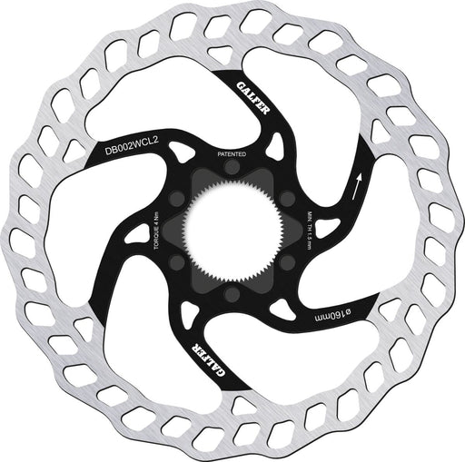 Galfer Fixed Disc Wave® Center-Lock Brake Rotor Black Silver Stainless Steel