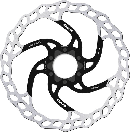 Galfer Fixed Disc Wave® Center-Lock Brake Rotor Black Silver Stainless Steel