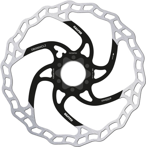Galfer Fixed Disc Wave® Center-Lock Brake Rotor Black Silver Stainless Steel