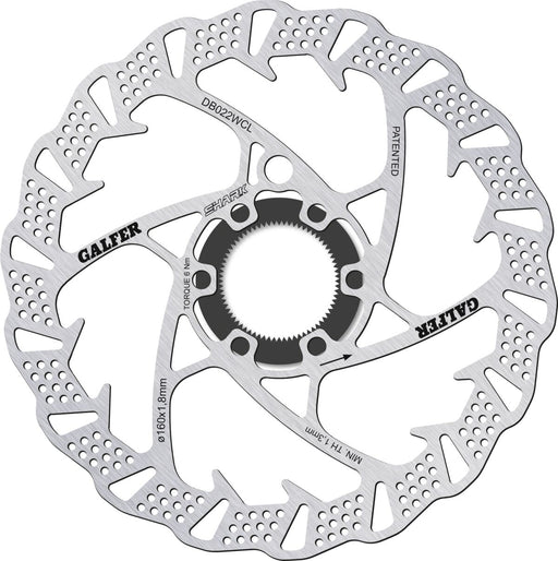 Galfer Fixed Disc Shark® Center-Lock Brake Disc Silver Brake Rotor Stainless Steel