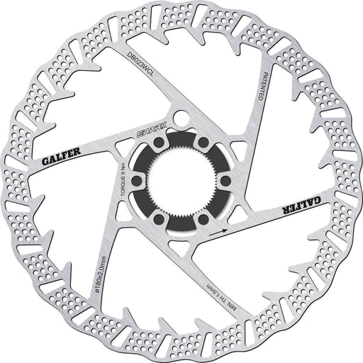 Galfer Fixed Disc Shark® Center-Lock Brake Disc Silver Brake Rotor Stainless Steel