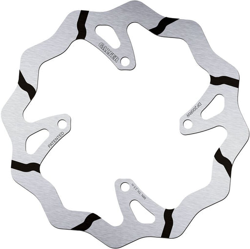 Galfer BRAKE ROTOR FIXED WAVE GROOVED OVERSIZE for 2006-2024 KAWASAKI Wave® Black Silver Solid-Mount Front One Piece (Fixed) Stainless Steel