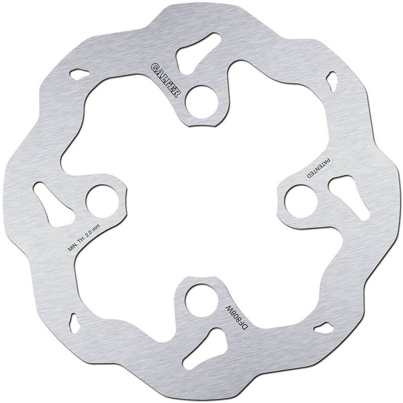 Galfer Wave® Brake Rotor Silver Solid-Mount Front One Piece (Fixed) Stainless Steel