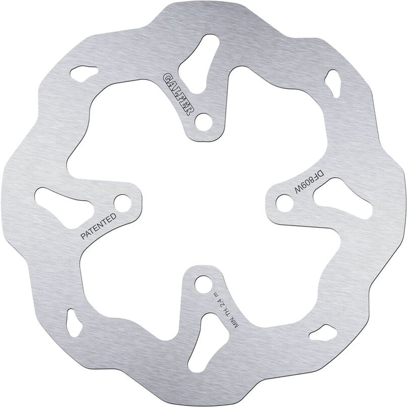 Galfer Wave® Brake Rotor Silver Solid-Mount Rear One Piece (Fixed) Stainless Steel
