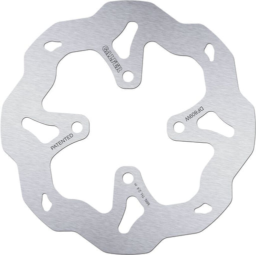 Galfer Wave® Brake Rotor Silver Solid-Mount Rear One Piece (Fixed) Stainless Steel