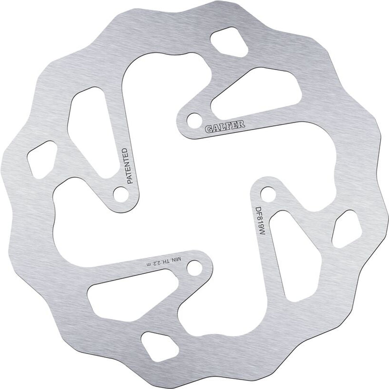 Galfer Wave® Brake Rotor for 2009-2023 BETA EVO Silver Solid-Mount Rear One Piece (Fixed) Stainless Steel