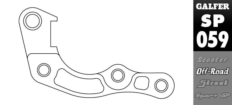Galfer Brake Caliper Relocation Bracket for 2019-2027 HONDA CRF Black Oversize Front Aluminium