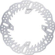 Galfer BRAKE ROTOR SHARK FIXED Shark Fin Silver Solid-Mount Rear One Piece (Fixed) Stainless Steel