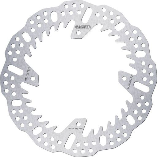 Galfer BRAKE ROTOR SHARK FIXED Shark Fin Silver Solid-Mount Rear One Piece (Fixed) Stainless Steel