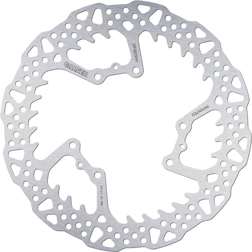 Galfer BRAKE ROTOR SHARK FIXED Shark Fin Silver Solid-Mount Front One Piece (Fixed) Stainless Steel