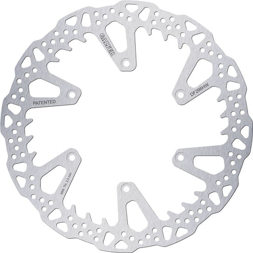 Galfer BRAKE ROTOR SHARK FIXED Shark Fin Silver Solid-Mount Front One Piece (Fixed) Stainless Steel