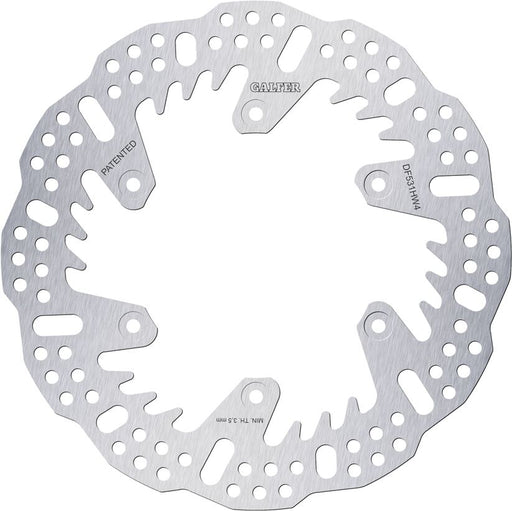 Galfer BRAKE ROTOR SHARK FIXED Shark Fin Silver Solid-Mount Rear One Piece (Fixed) Stainless Steel