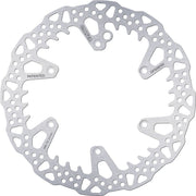 Galfer BRAKE ROTOR SHARK FIXED Shark Fin Silver Solid-Mount Front One Piece (Fixed) Stainless Steel