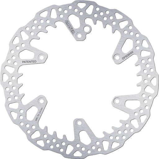 Galfer BRAKE ROTOR SHARK FIXED Shark Fin Silver Solid-Mount Front One Piece (Fixed) Stainless Steel