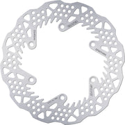 Galfer BRAKE ROTOR SHARK FIXED Shark Fin Silver Solid-Mount Rear One Piece (Fixed) Stainless Steel