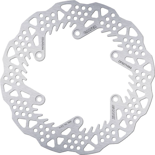 Galfer BRAKE ROTOR SHARK FIXED Shark Fin Silver Solid-Mount Rear One Piece (Fixed) Stainless Steel