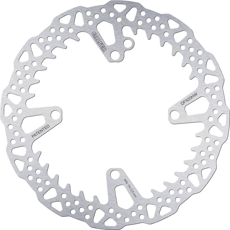 Galfer BRAKE ROTOR SHARK FIXED for 2014-2026 SHERCO Shark Fin Silver Solid-Mount Front One Piece (Fixed) Stainless Steel