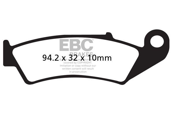 EBC Organic Base "FA" Brake Pads for 1988-1997 HONDA FA Series Rear Left Aramid Fibre Set of 2