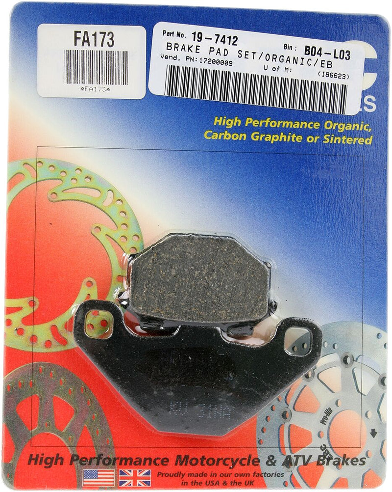 EBC Organic Base "FA" Brake Pads FA Series Rear Right Aramid Fibre Set of 2