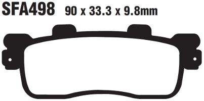 EBC SFA Series Organic Scooter Brake Pads Street Rear Organic Base Pair