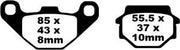 EBC SFA Series Organic Scooter Brake Pads Street Rear Organic Base Pair