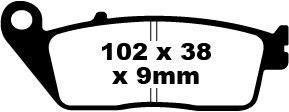 EBC SFA Series Organic Scooter Brake Pads Street Front Organic Base Pair