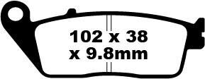 EBC SFA Series Organic Scooter Brake Pads Street Front Rear Organic Base Pair