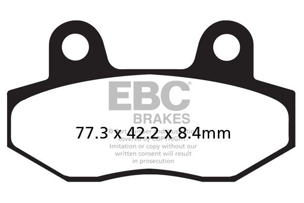 EBC FA Series Organic Brake Pads for 2003-2016 HYOSUNG Street Front Rear Organic Base Pair