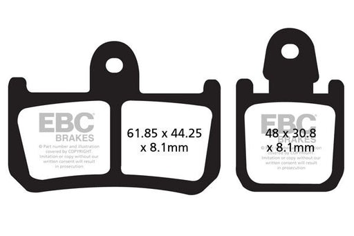 EBC FA Series Organic Brake Pads for 2007-2017 YAMAHA Street Front Organic Base Pair