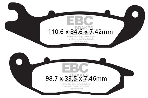 EBC TT Sport Carbon Fusion Brake Pads Off-Road Front Pair