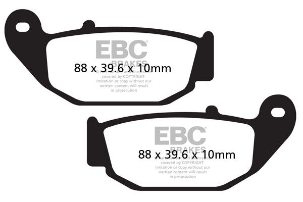 EBC FA Series Organic Brake Pads Street Rear Organic Base Pair