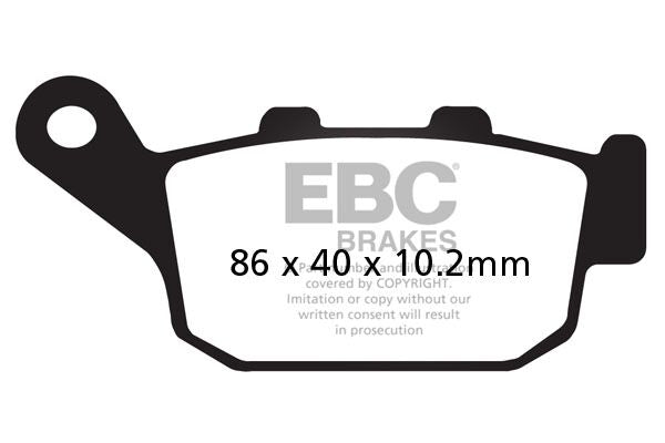 EBC SFA Series Organic Scooter Brake Pads Street Rear Organic Base Pair