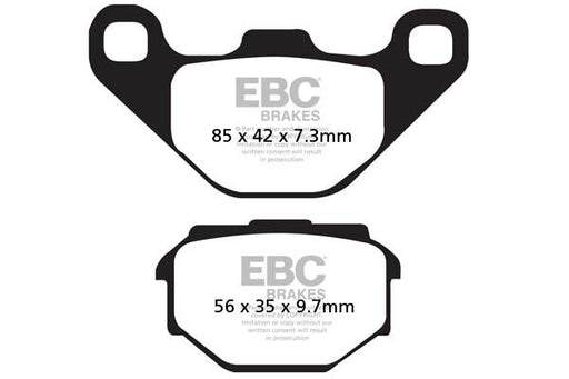 EBC SFA Series Organic Scooter Brake Pads for 1991-1993 MALAGUTI F10 50 Street Rear Organic Base Pair