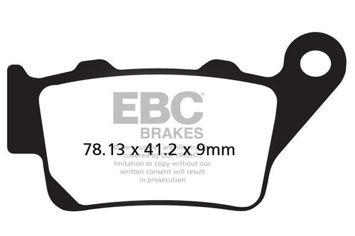 EBC SFA Series Organic Scooter Brake Pads Street Rear Organic Base Pair