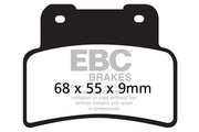 EBC SFA Series Organic Scooter Brake Pads for 2014-2021 KYMCO XCITING 400 Street Front Organic Base Pair