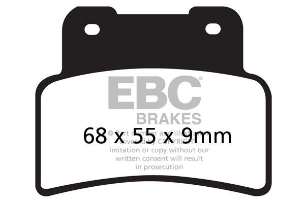 EBC SFA Series Organic Scooter Brake Pads for 2014-2021 KYMCO XCITING 400 Street Front Organic Base Pair