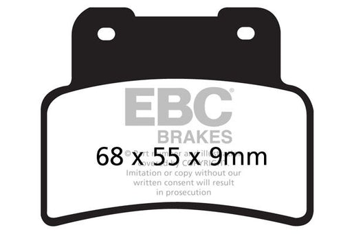 EBC SFA Series Organic Scooter Brake Pads for 2014-2021 KYMCO XCITING 400 Street Front Organic Base Pair