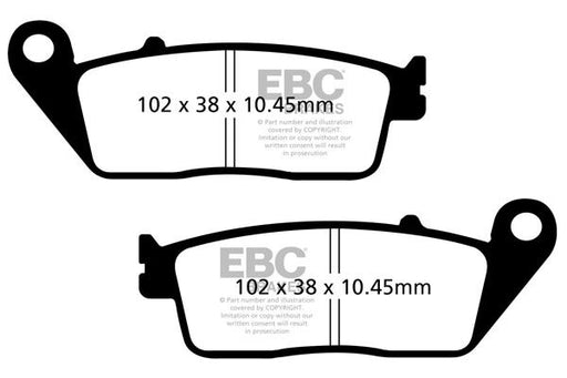 EBC SFA Series Organic Scooter Brake Pads Street Rear Organic Base Pair