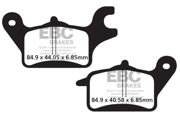 EBC SFA Series Organic Scooter Brake Pads for 2012-2017 HONDA Street Front Organic Base Pair