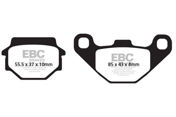EBC SFAC Carbon Series Scooter Brake Pads Street Front Rear Organic Pair