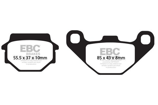 EBC SFAC Carbon Series Scooter Brake Pads Street Front Rear Organic Pair