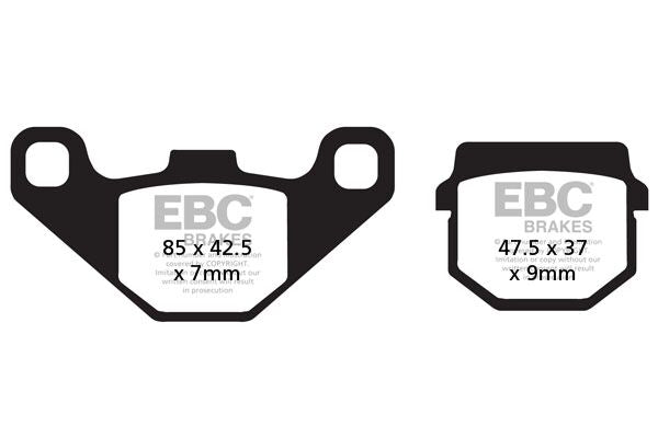 EBC SFAC Carbon Series Scooter Brake Pads Street Front Rear Organic Pair