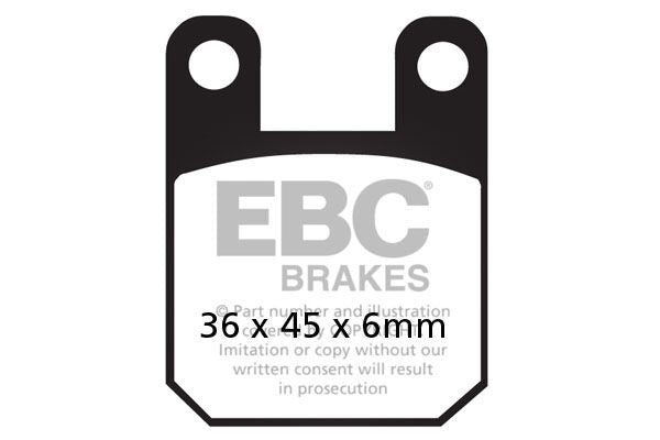 EBC SFAC Carbon Series Scooter Brake Pads Street Front Organic Pair